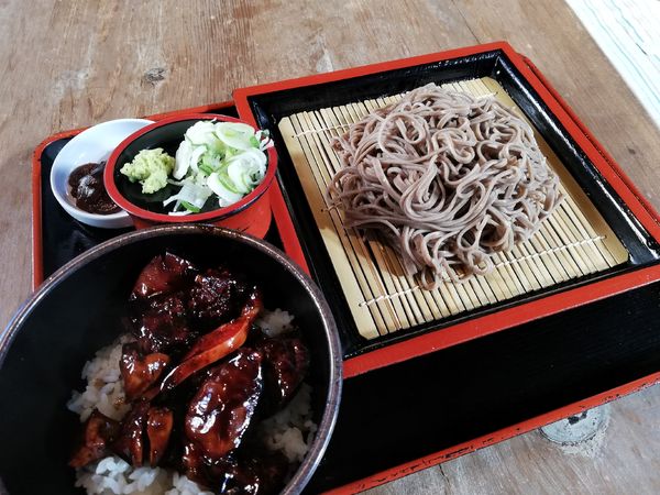 「もり蕎麦ともつ煮丼セット」@瀬音の写真