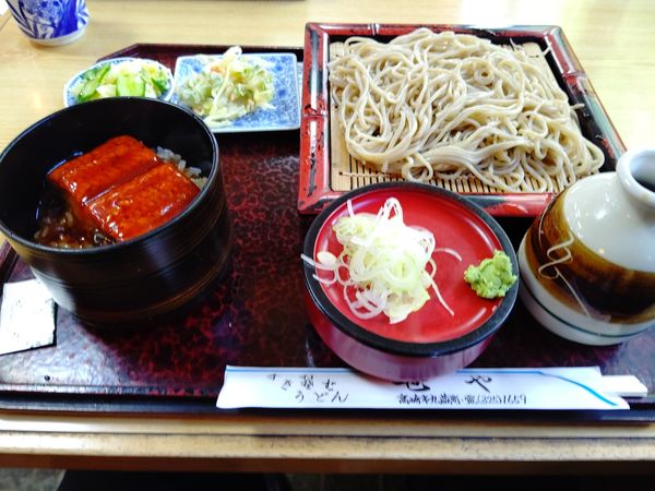 「もりそばミニうな丼セット1,250円」@笹やの写真