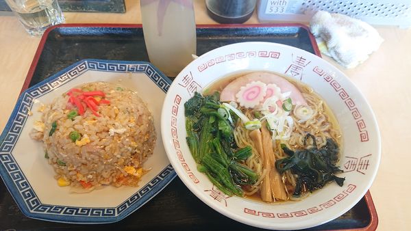 「令2・2・7醤油ラーメン(300円)＋チャーハン(350円)」@食事処 禅の写真