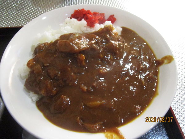 「カレーライス半そばセット 550円」@そば・うどん たぬきの写真