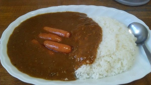 「ジャンカレー 580円+トッピングソーセージ 220円」@ジャン・カレー 末広町店の写真