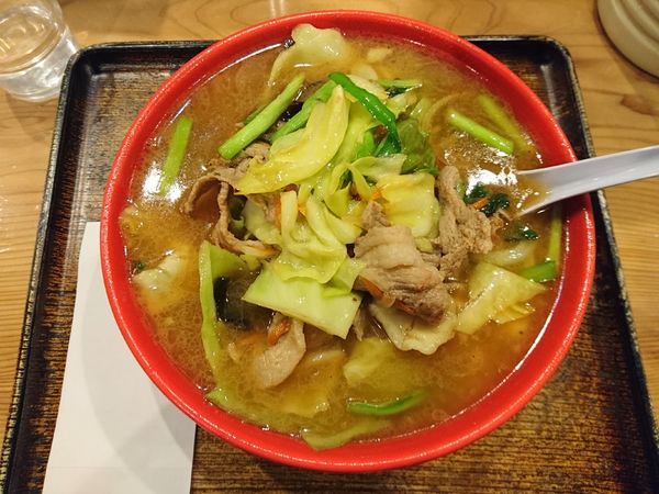 「一発ラーメン（味噌味、極太麺）」@はしご屋 本店の写真