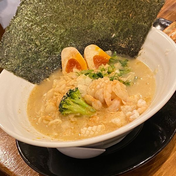 「海老と鶏パイタン麺」@濃厚鶏麺 ゆきかげ 浅草本店の写真