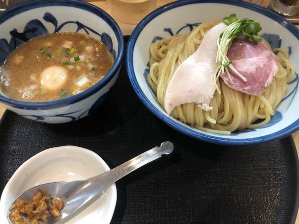 「鳥と魚介の特製つけ麺　味玉」@つけ麺 たけもとの写真