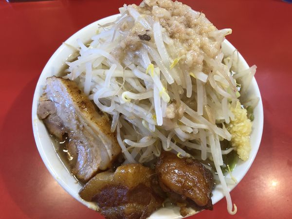 「ミニらーめん＋国産トロトロ豚、麺固め、カラメ以外増し」@麺屋 桐龍の写真