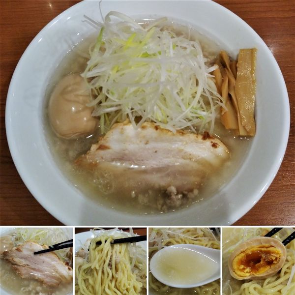 「背脂塩ラーメン＋味玉＝870円」@中華そば 七麺鳥の写真