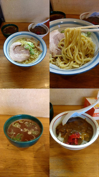 「『油そば 並+ラーメンスープ+バラ肉のカレー丼』」@手打ラーメン 恵比寿屋の写真