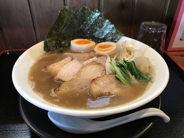 「煮干豚骨ラーメン蕎麦」@麺創 なな家の写真