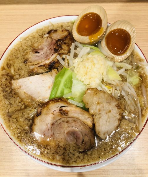 「魚郎らーめん(トッピング 味玉)1070円」@せたが屋 本店の写真