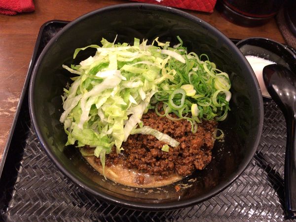 「汁なし担担麺フルセット」@広島式 汁無し担担麺 湯島ひよこ堂の写真