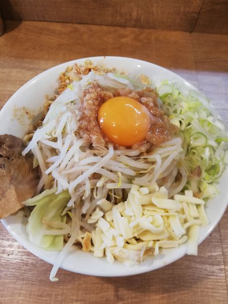 「まぜそば」@豚ラーメン 東武練馬店の写真