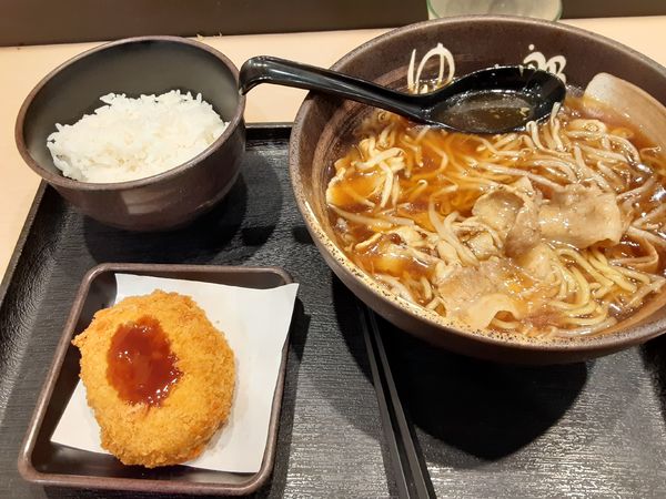 「肉中華セット　590円」@ゆで太郎 新座野火止店の写真