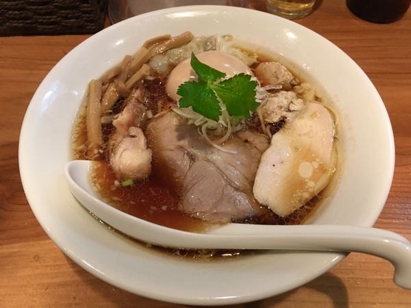 「シンハービール → 特製醤油SOBA」@麺処 源玄の写真