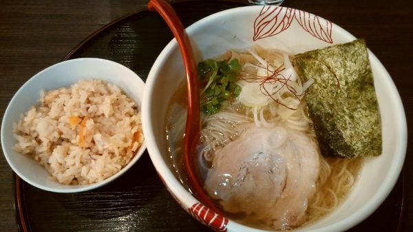 「【限定】貝出汁白醤油らーめん¥880-+だし炊きご飯¥20-」@麺処 あす花の写真