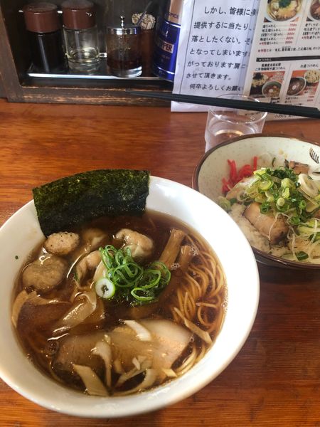 「自家製ワンタン煮干そば」@自家製麺 えなみの写真