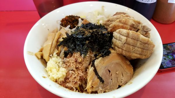 「たれそば並+豚3枚」@豚ゆうの写真