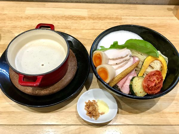 「ポルチーニ茸のつけ麺+味玉、チャーシュー2種」@麺家 獅子丸の写真