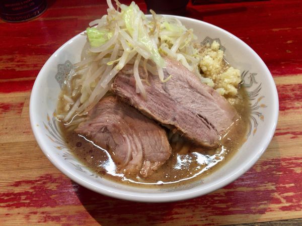 「小ラーメン(麺少なめ・ニンニク・ヤサイ) 780円」@ラーメン二郎 会津若松駅前店の写真