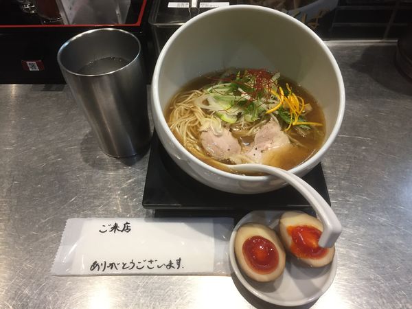 「復活 2代目 海老そば＋味玉」@初代けいすけ 本駒込店の写真