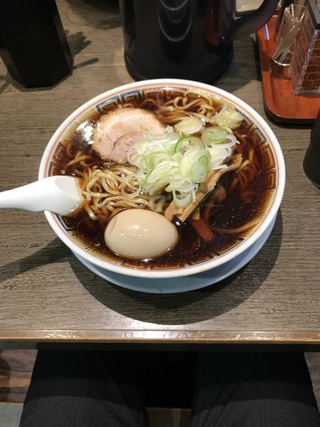 「味玉中華そば+大盛り」@丸中華そばの写真