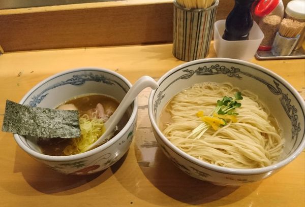 「釜揚げつけ麺塩 大盛 半熟味付玉子」@らーめん いまるやの写真