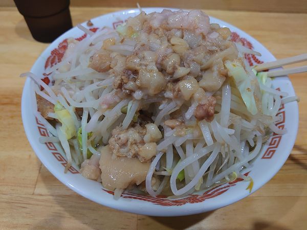 「ラーメン 野菜ニンニクアブラ」@ラーメン寿々㐂の写真