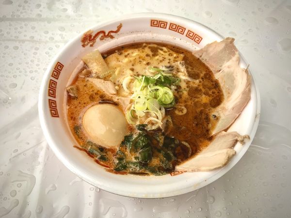 「濃厚甘海老スープの札幌味噌ラーメン+味玉」@名古屋ラーメンまつり2020の写真