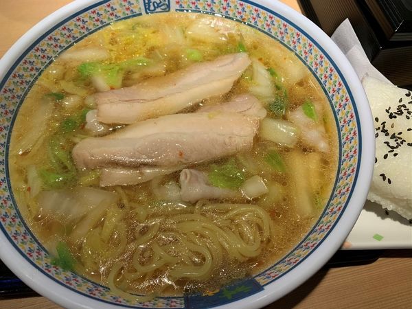 「おにぎりセット（おいしいラーメン＋おにぎり）」@どうとんぼり神座 有楽町店の写真