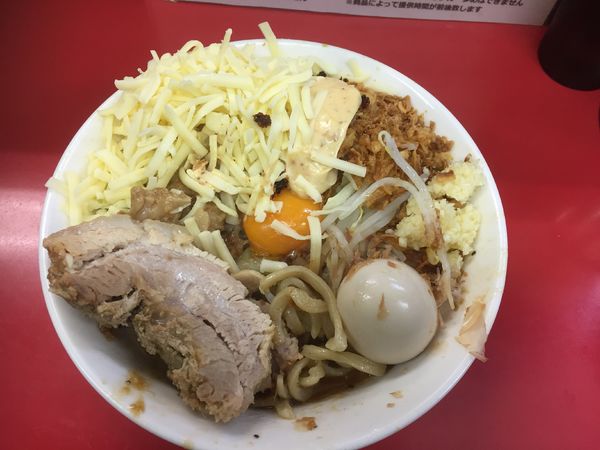 「まぜそば(大盛)¥930+チーズ¥100+追い飯¥50」@ラーメン一心の写真