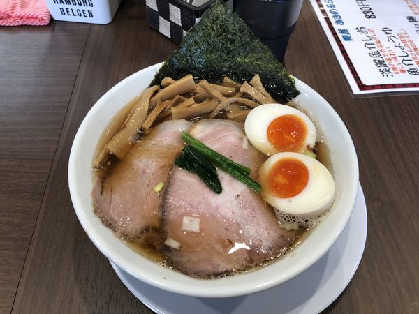 「魚介しょうゆプラスメンマ増しプラス煮卵増し」@麺屋 あきのそらの写真