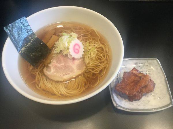 「中華そば+唐揚げ(¥500+50)」@吾ガ輩ハネコの写真
