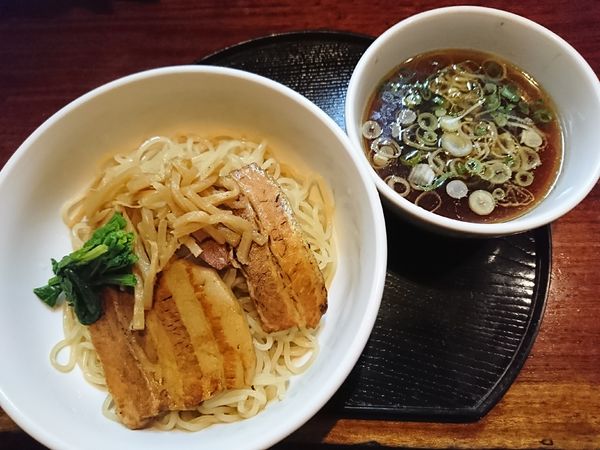 「つけ麺(正油)680円」@自然洞 麺舗の写真