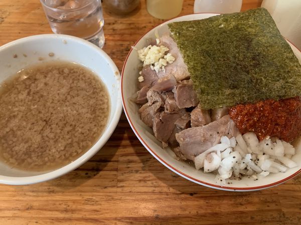 「ぶた入りオロチョンスープつけ麺」@にかいやの写真