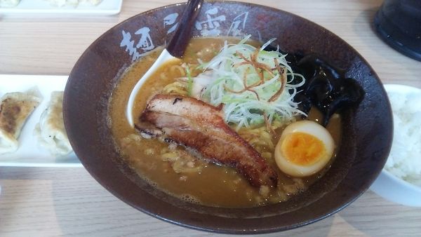 「濃厚味噌らーめん ランチセット 1050円(だったかな)」@麺屋 雪風 清田店の写真