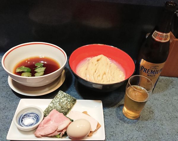 「つけめん＋ビール」@とものもとの写真