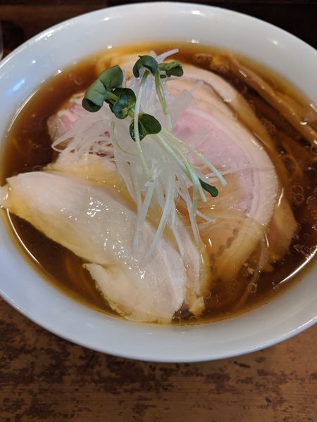 「特製中華そば　大盛」@中華そば しば田の写真