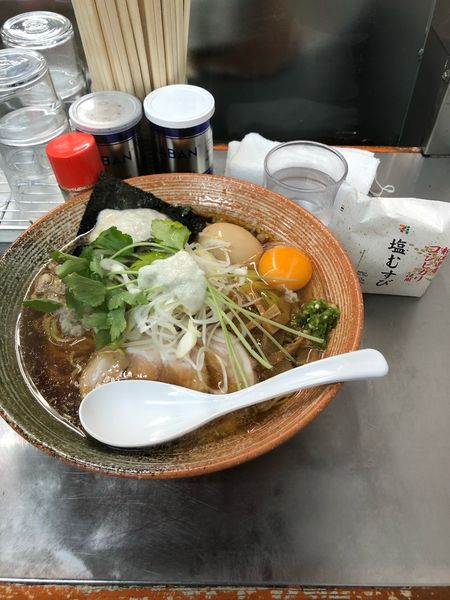 「ハゼ出汁ラーメン醤油＋ハゼディップ」@覆麺 智の写真