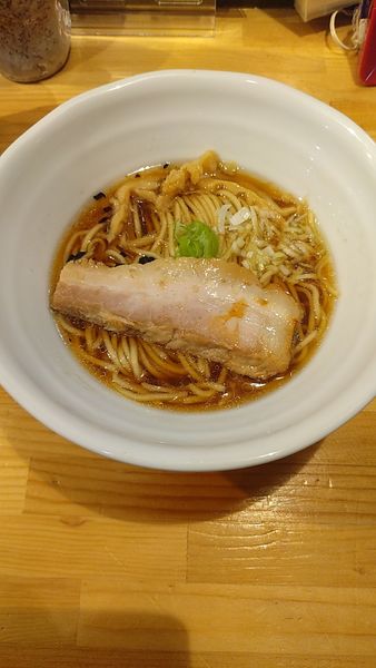 「淡麗醤油山賊麺(+海老替え玉)」@上州山賊麺 大大坊の写真