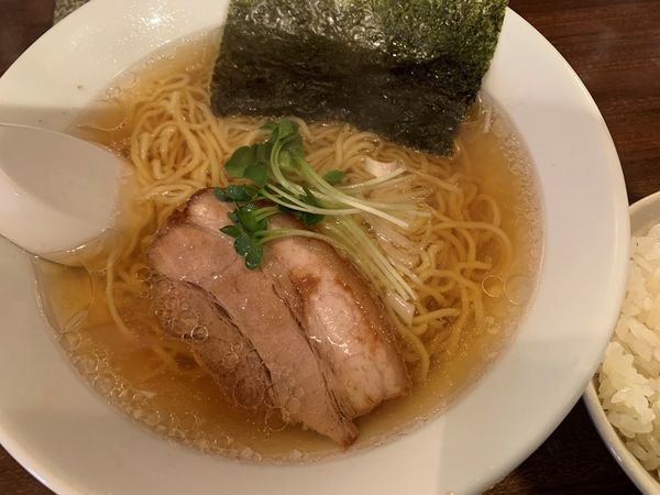 「中華そば＋サービス半ライス」@東京 JOEの写真