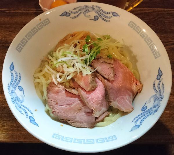 「油そば＋ちょっと肉増し＋生玉子＋YEBISU」@燦燦斗の写真