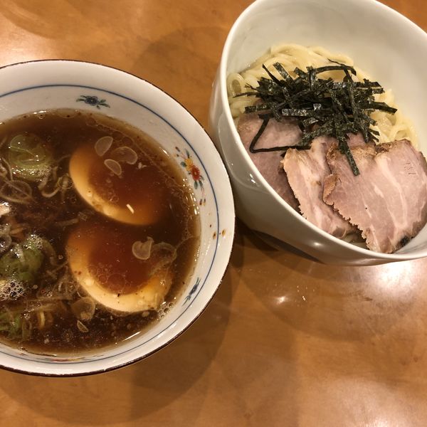 「チャーシュー煮玉子つけ麺熱盛り」@好日の写真