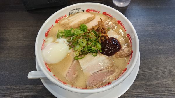 「厚切り濃厚肉そば 980円」@あら焼鶏白湯 カシムラの写真