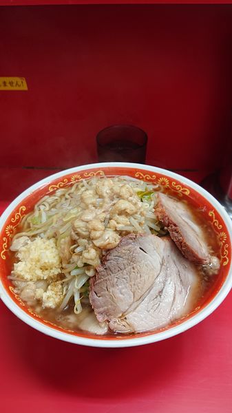 「大ラーメン  野菜  ニンニク  アブラ  カラメ」@ラーメン二郎 上野毛店の写真