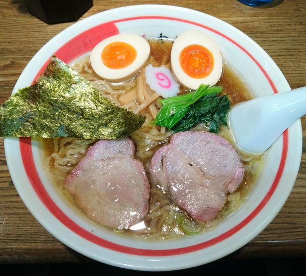 「中華そば＋煮玉子」@青竹平打ち中華そば 麺壱吉兆の写真