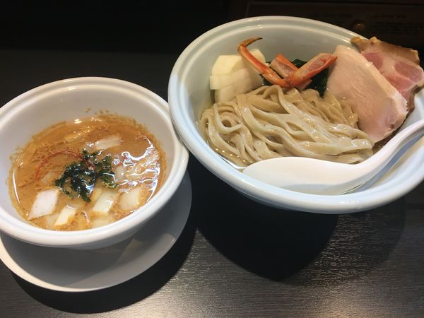 「ズワイガニの味噌つけ麺」@らーめん 三極志の写真