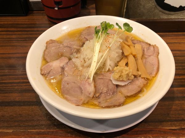 「肉そば 味噌」@魁 肉盛りつけ麺 六代目けいすけの写真