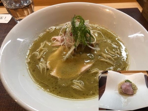 「【限定】牡蠣の煮干仕立て900円、替え玉200円」@芛堂寺の写真