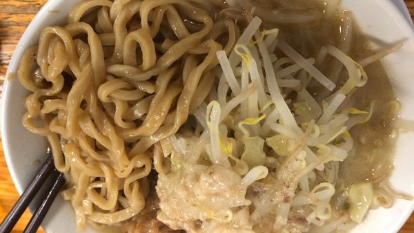 「ラーメン小　全マシ」@ラーメン赤沼の写真