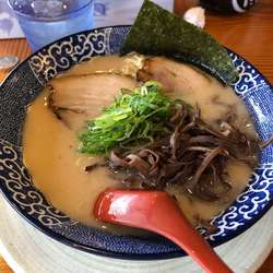 博多ラーメン　700円+キクラゲ100円