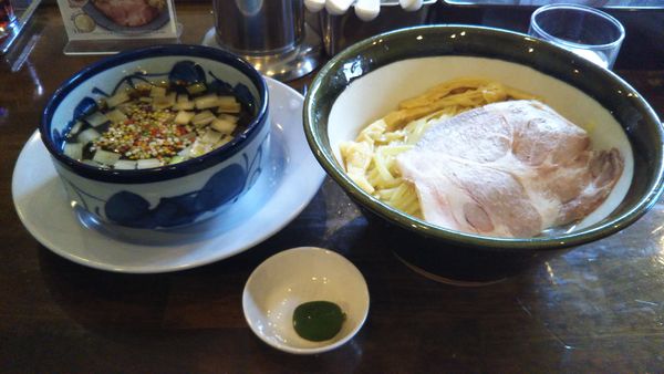 「奥久慈しゃもつけそば 中盛」@活龍 期間限定麺処 みつきの写真